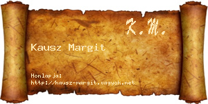 Kausz Margit névjegykártya